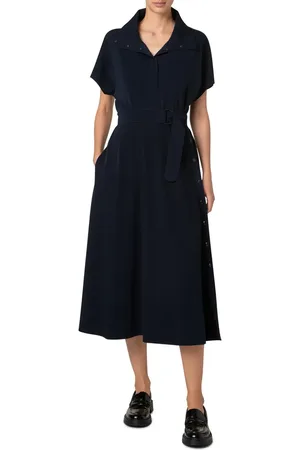 AKRIS Belted Midi Polo Dress in at Nordstrom, Size 12