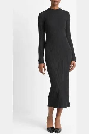 Vince Long Sleeve Rib Maxi Dress in at Nordstrom, Size Large