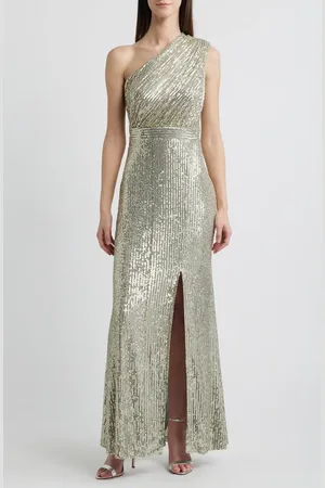 Vince Camuto Sequin One-Shoulder Sheath Gown in at Nordstrom, Size 0