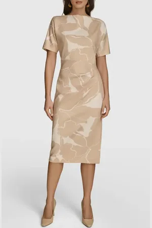 Donna Karan Watercolor Print Midi Dress in at Nordstrom, Size 16