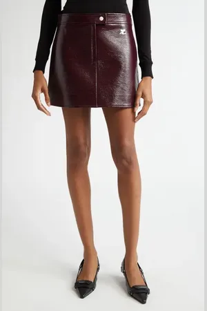 Courrèges Reedition Faux Leather Miniskirt in at Nordstrom, Size 4 Us