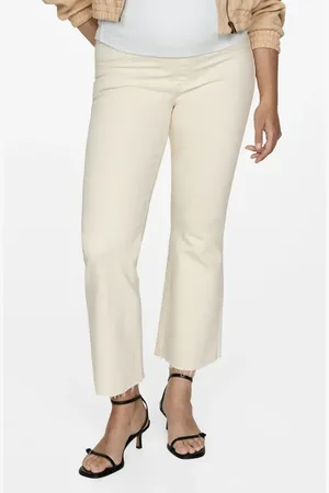 MANGO Over the Bump Crop Flare Maternity Jeans in at Nordstrom, Size 2