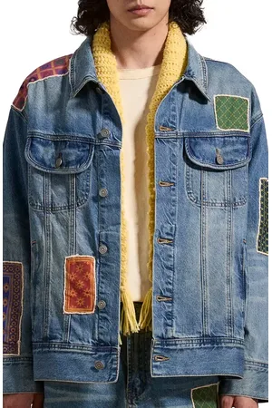 Found Kantha Patchwork Denim Trucker Jacket in at Nordstrom, Size Medium