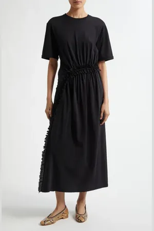 ULLA JOHNSON Lilia Organic Cotton Midi Dress in at Nordstrom, Size Medium