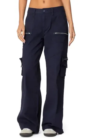 Edikted Kimmie Wide Leg Cargo Pants in at Nordstrom, Size X-Small