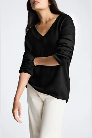 Kenneth Cole Oversize V-Neck Sweater in at Nordstrom, Size X-Small