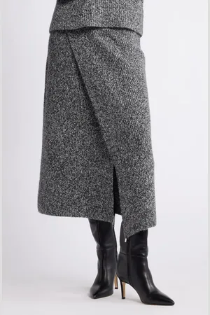 Nordstrom Faux Wrap Sweater Midi Skirt in at , Size X-Small