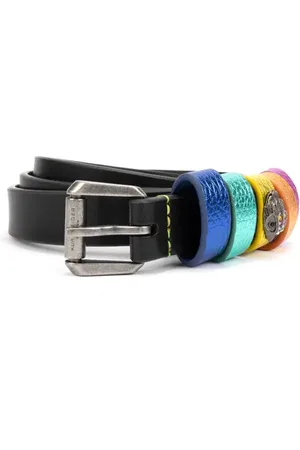Kurt Geiger Rainbow Keeper Leather Belt in at Nordstrom, Size X-Small
