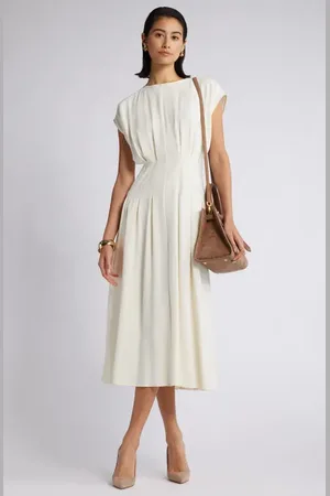 Nordstrom Pleated A-Line Dress in at , Size Large