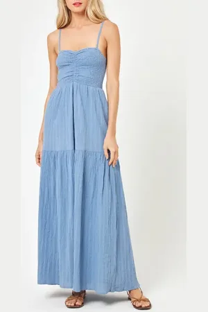 L*Space Mallorca Smocked Cover-Up Maxi Dress in at Nordstrom, Size X-Large