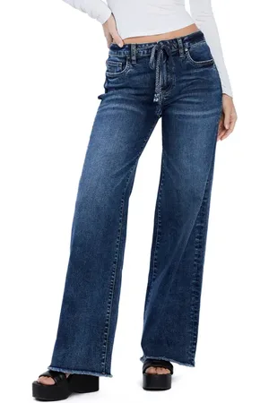 HINT OF BLU Drawstring Wide Leg Jeans in at Nordstrom, Size 25