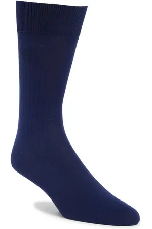 CANALI Solid Cotton Dress Socks in at Nordstrom, Size 10