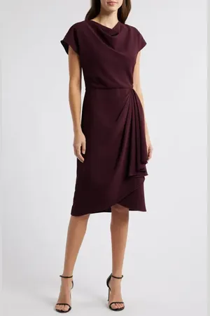 Amsale Cowl Neck Tulip Cocktail Dress in at Nordstrom, Size 0