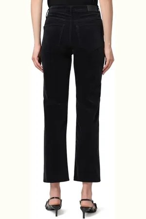 Mavi New York High Waist Ankle Straight Leg Velvet Pants in at Nordstrom, Size 27 X 28