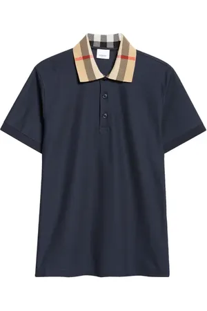 Burberry Cody Check Collar Cotton Piqu?? Polo in at Nordstrom, Size Large