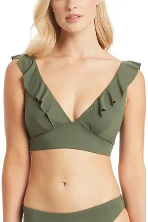 SEA LEVEL Frill Bikini Top in at Nordstrom, Size 4 Us