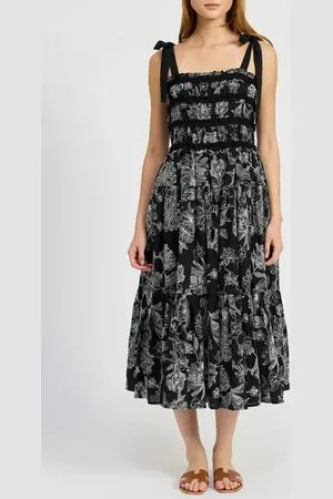 En Saison Magdalen Cotton Midi Dress in at Nordstrom, Size Medium