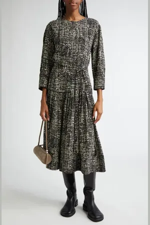 Proenza Schouler Harlow Print Belted Dress in at Nordstrom, Size 6