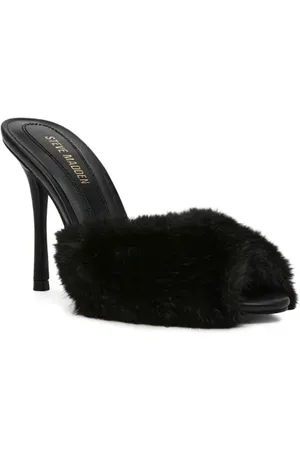 Steve Madden Priya Faux Fur Sandal in at Nordstrom, Size 7