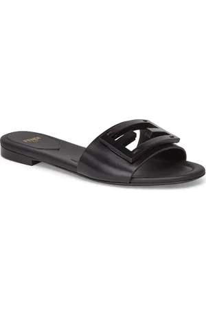 Fendi Signature Logo Slide Sandal in at Nordstrom, Size 10Us
