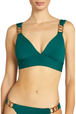 Robin Piccone Jane Chain Plunge Bikini Top in at Nordstrom, Size Medium