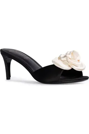 BLACK SUEDE STUDIO Josey Slide Sandal in at Nordstrom, Size 10Us