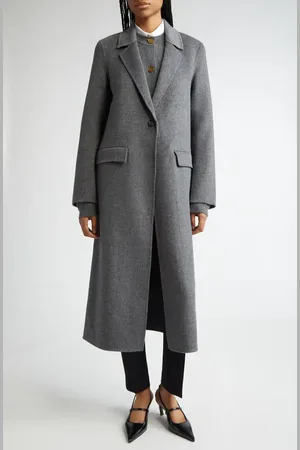Totême One-Button Double Face Wool Long Coat in at Nordstrom, Size 2 Us