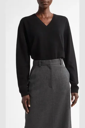 The Row Isaora Cashmere V-Neck Sweater in at Nordstrom, Size Medium