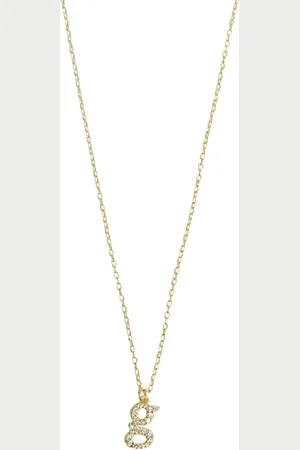 Argento Vivo Sterling Silver Mini Pav?? Initial Necklace in - G at Nordstrom