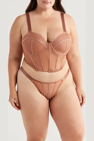 Coquette Bustier & Thong Set in at Nordstrom, Size 3 X