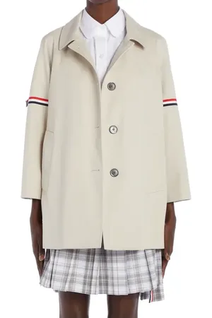 Thom Browne Armband Waterproof Twill Crop Car Coat in at Nordstrom, Size 12 Us