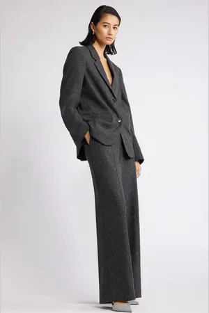 Nordstrom Textured Wide Leg Pants in at , Size 4