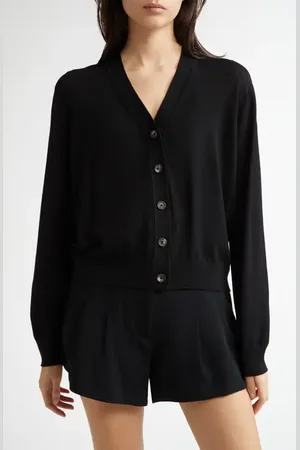 Johnstons Of Elgin Superfine Merino Wool V-Neck Cardigan in at Nordstrom, Size X-Small