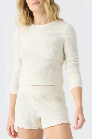 P.J.Salvage Reloved Peachy Rib Pajama Top in at Nordstrom, Size X-Small