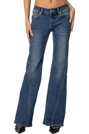 Edikted Colton Low Rise Bootcut Jeans in at Nordstrom, Size X-Small