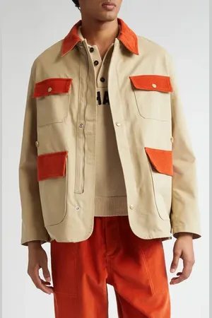 BODE Corduroy Trim Cotton Twill Hunting Jacket in at Nordstrom, Size Small