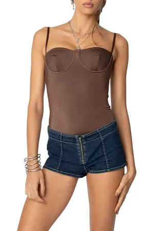 Edikted Laurel Bustier Bodysuit in at Nordstrom, Size Medium