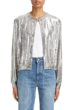 Paco rabanne Aluminum Cardigan in at Nordstrom, Size 6 Us
