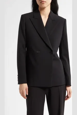 The Row Wallis Double Breasted Stretch Wool Crepe Blazer in at Nordstrom, Size 8