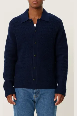 Les Deux Finnegan Herringbone Stitch Wool Cardigan in at Nordstrom, Size Xx-Large