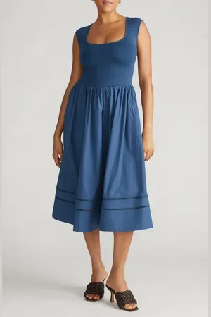 UNIVERSAL STANDARD Chloe Mixed Media A-Line Dress in at Nordstrom, Size Xs