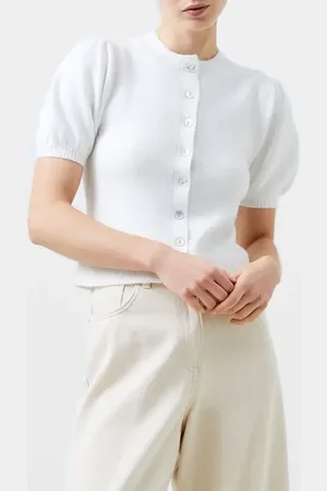 French Connection Vhari Puff Sleeve Cardigan in at Nordstrom, Size Large
