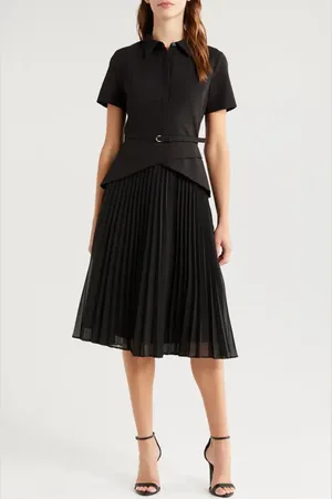 Julia Jordan Mixed Media Midi Dress in at Nordstrom, Size 10