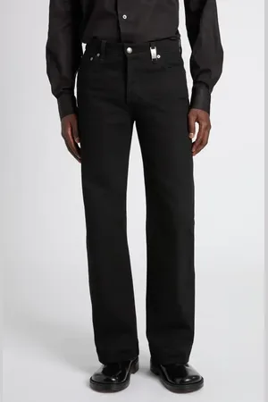Alexander McQueen Skull Detail Wide Leg Jeans in at Nordstrom, Size 32 Us