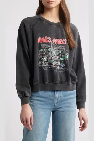 Rails Paris Cotton Graphic Sweatshirt in Paris Map at Nordstrom, Size X-Small