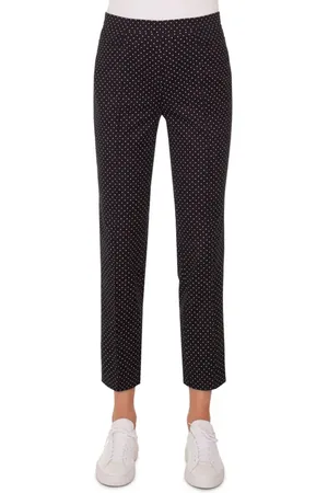 AKRIS Franca Mini Dot Stretch Cotton Pants in at Nordstrom, Size 6