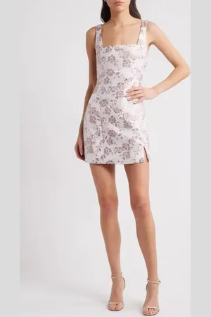 WAYF Skyla Metallic Floral Minidress in at Nordstrom, Size X-Small