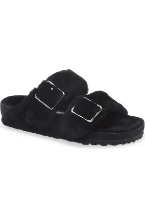 Birkenstock Arizona Big Buckle Genuine Shearling Sandal in at Nordstrom, Size 4-4.5Us