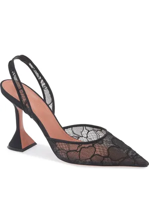 Amina Muaddi Holli Lace Slingback Pump in at Nordstrom, Size 8.5Us