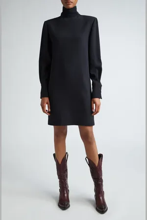 Golden Goose Journey Back Tie Long Sleeve Jersey Shift Dress in at Nordstrom, Size 6 Us